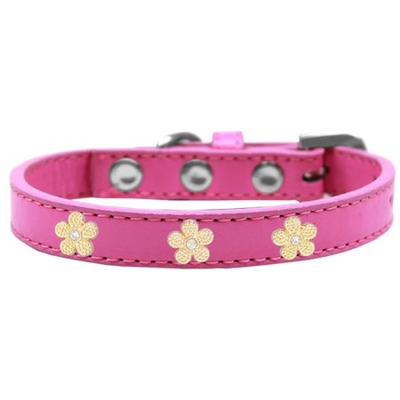 PET PAL Gold Flower Widget Dog CollarBright Pink Size 18 PE955458